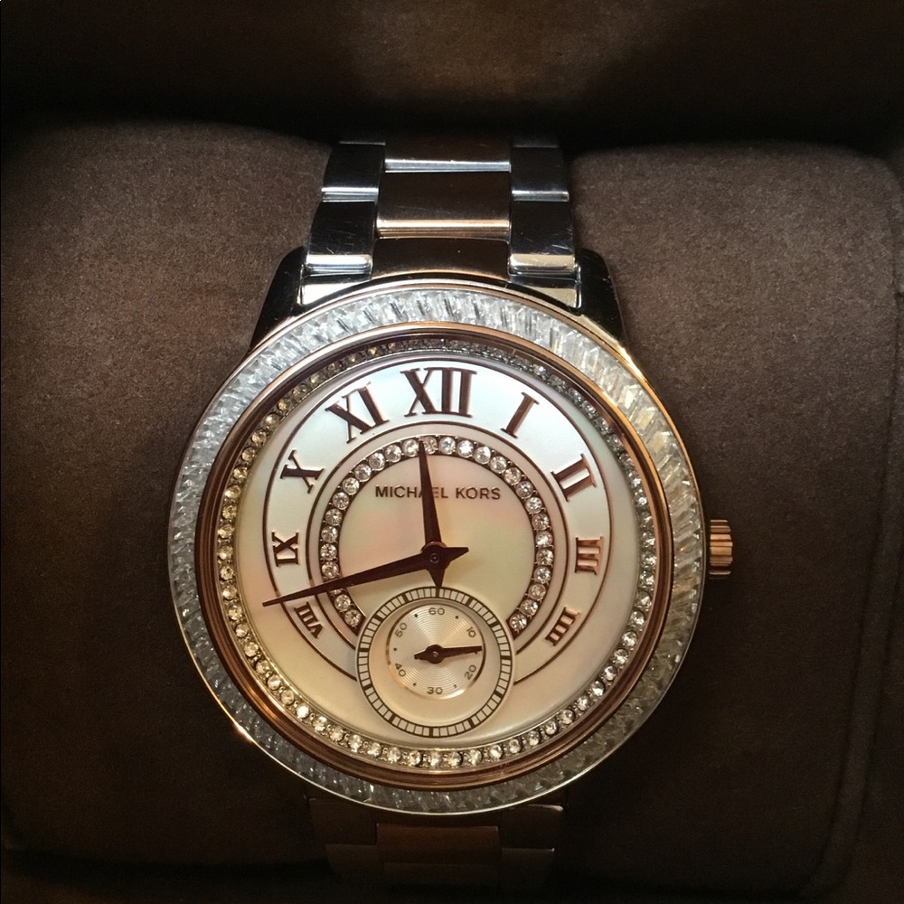 Michael Kors Two-Tone Stainless Steel Watch-HTF - Picture 1 of 7
